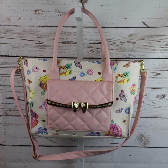 Betsey Johnson Handbags - Betsey Johnson large floral print handbag